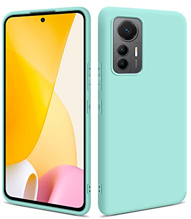 HSP Hülle für Xiaomi 12 Lite 5G [Staubabweisend] Handyhülle | Premium TPU Silikon Case Schutzhülle | Kratzfest Stoßfest Fallschutz | Kameraschutz Displayschutz | Passgenau Dünn Matt | Türkis
