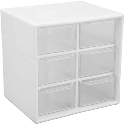 Acrylic Make Up Stand – Professional Clear Acrylic Table Top Cosmetic Organiser Display Table Storage Holder Box with 6 Drawers and Tray for Lipstick Nail Polish Varnish Arts Crafts Jewellery