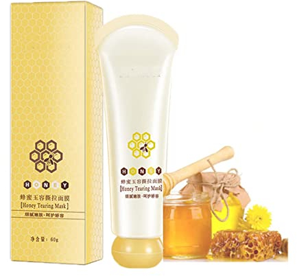 Honey Face Mask, Honey Tearing Mask Peel, Blackhead Peel off Honey Mask, Honey Tearing Mask Peel Mask Dead Skin, Oil Control Blackhead Remover Skin Clean Pores Shrink for Male and female (1Stück)