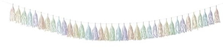 P'tit Clown re22651 – Girlande mit Pompons, metallisch, Pastellfarben