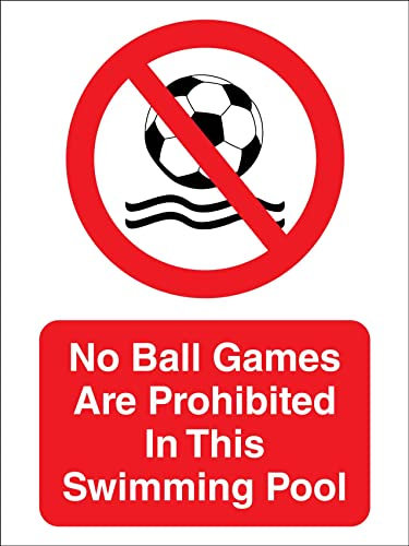452 Panneau D'Avertissement Aucun Jeu De Ballon N'Est Interdit Dans Cette Piscine Décorative Poster Métallique Rétro Plaque Plaque En Métal,20X30Cm