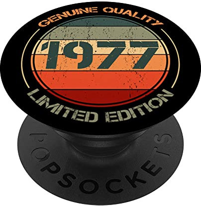 Vintage 1977 Pop Socket für Telefon lustig retro 1977 Geburtstag PopSockets mit austauschbarem PopGrip