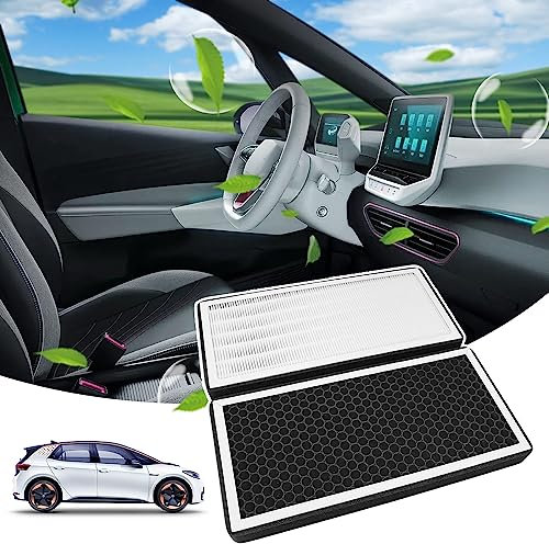 KKTR-CAR Filtro aria abitacolo HEPA di ricambio con carbone attivo per VW ID.3 ID.4 ID.6(2Pcs)