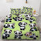 ROUSKI Bettwäsche Panda 135x200 cm 2teilig 100% Leicht Mikrofaser Kinderbettwäsche Kawaii Panda Bettbezug mit Reißverschluss 3D Motiv Zimmer Dekor Bettwäsche-Sets mit Kissenbezüge 80x80