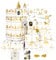 Larcenciel Geschenkpapier Weihnachten Set, 6 Bögen Metallic Glitzer Weihnachtsgeschenkpapier Gold, Eleganter Weihnachtsbaum Schneeflocke Elch Weihnachtspapier für Neujahr, Ferien, Geburtstage, 70x50cm