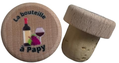Bouchon de vin personnalisé la bouteille à papy
