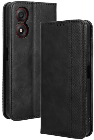 RonRun Cover ZTE Blade A34, Custodia a Libro con Supporto Stand e Slot Porta Carte Case a Portafoglio Magnetica in Pelle PU Adatto per ZTE Blade A34, nero