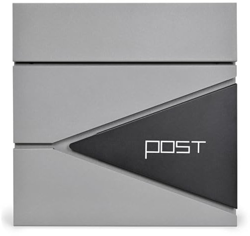 Verda Briefkasten mit Zeitungsfach, Postkasten Designer Wandbriefkasten mit Edelstahl, Schloss unter dem Deckel versteckt, 2X Schlüssel Zeitungsrolle, modern (SN3696-4)