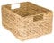 HMF panier de rangement, panier pliable tressé en jacinthe d'eau jonc de mer | taille L | 36 x 28 x 20 cm