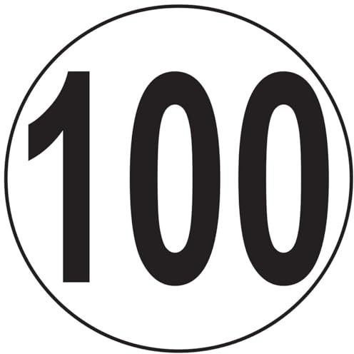 Aufkleber, selbstklebend, Motiv Macaron, Geschwindigkeitsbegrenzung, Reisebusse, Traktor, schwer, Geschwindigkeitsbegrenzung, LKW, 100 km/h, selbstklebend, 20 cm Durchmesser