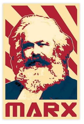 MExmob Karl Marx Leinwand-Poster, Schlafzimmer-Dekor, Sportlandschaft, Büro, Raumdekoration, Geschenk, ungerahmt, 30 x 45 cm