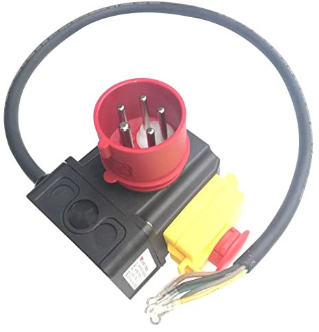 Maschinenschalter Geräteschalter,250V 10A 3 Phasig,Schalter mit Phasenwender Kabe - Baugleich KOA7 (160CM Kabe)