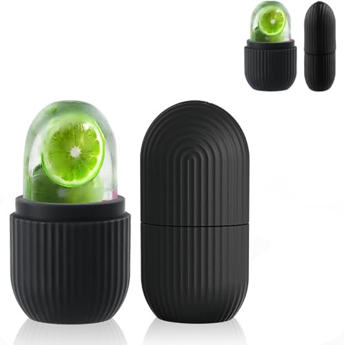 Jushion Ice Roller, Eisroller gesicht, Ice roller gesicht, Eis gesichtsroller Auge Massagegerät,Facial Ice Face Roller Silikon Wiederverwendbares für Anti-Falten,Schrumpft Poren,Reduziert Schwellungen