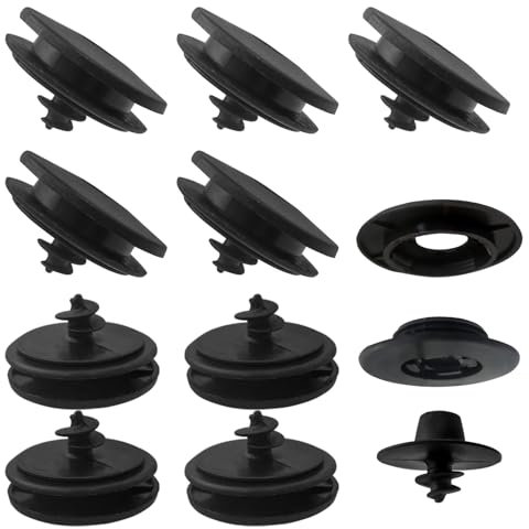 Hevysuo 10 Stück Universal Clips für Auto Fußmatten 3-in-1,Fußmatten Befestigung Clip für Auto,zur Fixierung von Fußmatten Schwarz