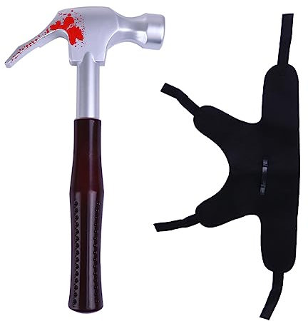 Levemolo 1pc Halloween Pet Costume Hammer Pet for Dogs and Cats Unique Scary Vest for Creative Halloween Outfit for Parties Saddle-shaped Design