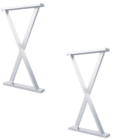 Pieds de table légers de style luxueux, pieds de table à manger en fer forgé et acier inoxydable, ensemble de pieds de table industriels, pieds de bureau robustes pour table 2 pièces (couleu