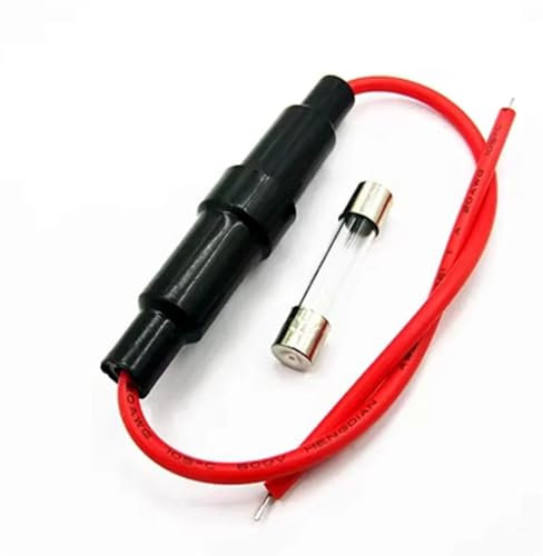 Support en verre Type vis 5x20mm, 5 pièces, avec fil 22awg, 250V, 5x20mm, fusible en verre(7A)