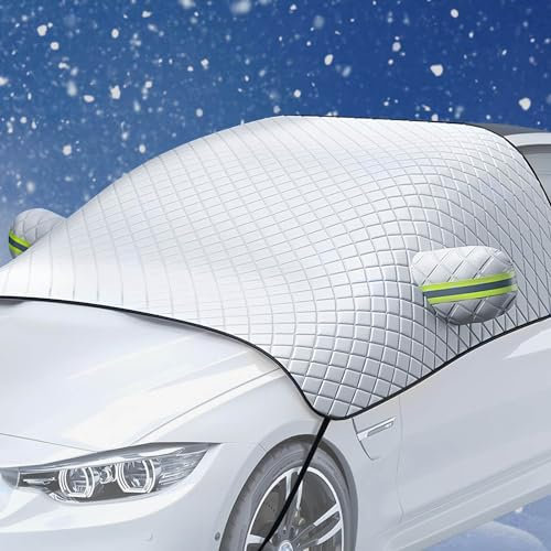 GDUTBC Protector Hielo Parabrisas para Nissan Qashqai 2016-2021, Plegable Cubierta Parabrisas Delantero, Parasol Coche Delantero de Rayos UV, Sol, Lluvia, Nieve,A 145×230cm