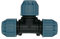 Jason T-Stück 90° PP 32 mm Klemm Klemmverbinder PE Verschraubung für 32mm PE Rohr Verschraubung Adapter Black/Blue mit DVGW/KIWA/WRAS/SVGW