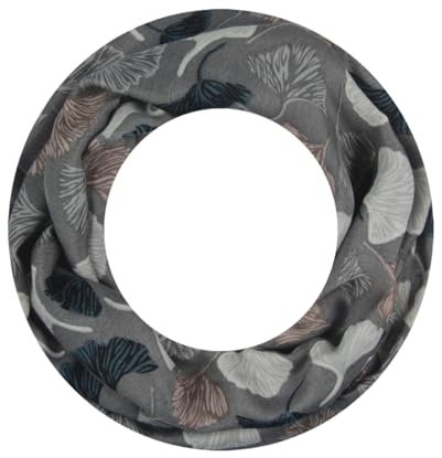 Majea Loop Schal Damen Schlauchschal Halstuch schmaler Loopschal (880051) (grau 13)