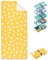 Fit-Flip Strandtuch XXL - Mikrofaser Badetuch - Strandtücher leicht und schnelltrocknend - 100% recyceltes Mikrofaser Handtuch - Strandhandtuch zum Baden (Lemon Polka 160x90cm)