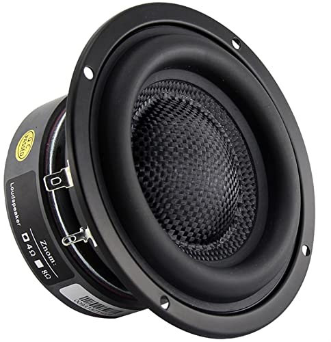 SPAKAMTZTK 50W 4ohm 8ohm Auto Subwoofer Automobile 4 pollici Woofer Speaker in Auto Bass Altoparlante Altoparlante da corsa lunga for scatola audio automobilistica IPC. Altoparlante da scaffale(1 Piec