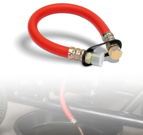 STAN1438 Oil Drain Hose Replacement, 3/8 NPT Engine Drain Line | STAN1438 replacement oil drain hose with 3/8 NPT brass fitting for lawn mowers, tractors and small engines.