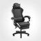 Mars Gaming MGC-X, Silla Gaming Ergonómica, Cuero Sintético, Respaldo Reclinable y Altura Regulable, Reposabrazos Dinámico, Cojín Cervical y Lumbar, Silla de Oficina con Reposapiés Extensible, Blanco
