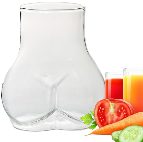 Genérico Glas für Stiefel, 450 ml, in Körperform, Glas, transparent, lustiger Kaffee, kreativer Wein, einzigartiger Cocktail-Behälter
