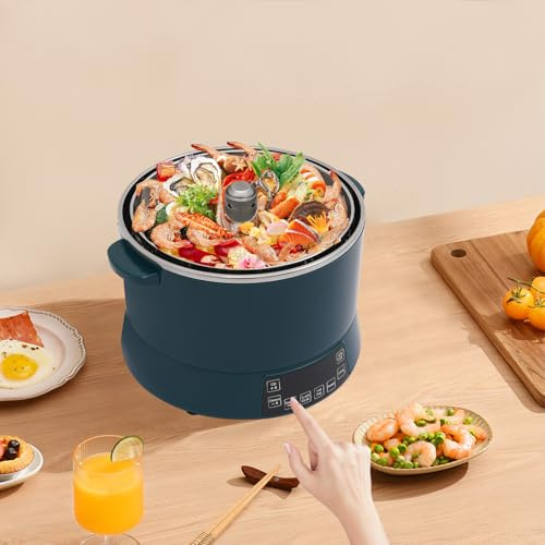 Apriltop 1500W 1000W 600W Low Sugar Reiskocher 4L für 4-6 Personen, mit 304 Edelstahl Innentopf, mit Hotpot Funktion, Elektrische Küchengeräte, 29x26cm (Grün)