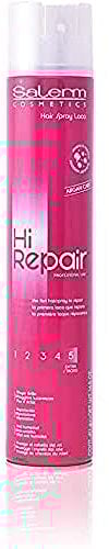 SALERM - Laca de Pelo Profesional - Hi Repair Fuerza 5-650 ml - Fijación Extra Fuerte - Larga Duración - con Hidrolizado de Seda que Repara el Cabello - Protege el Pelo del Sol - Anti Humedad