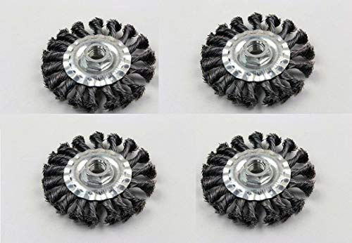 VEWERK 100MM Wire Flat Wheel Brush - Steel Twist Knot – Box Of 4 2129