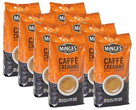 Minges Caffè Cremano, 1000g Bohnen 8er Pack