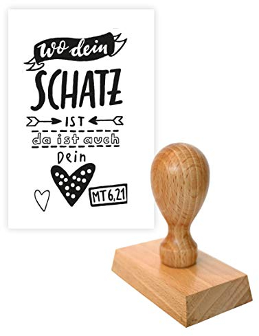 Stempel Wo dein Schatz ist, da ist auch dein Herz. Mt 6,21