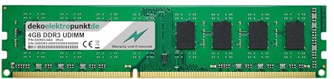 dekoelektropunktde 4GB RAM Speicher passend für ASRock N68-S3, Arbeitsspeicher UDIMM DDR3 PC3