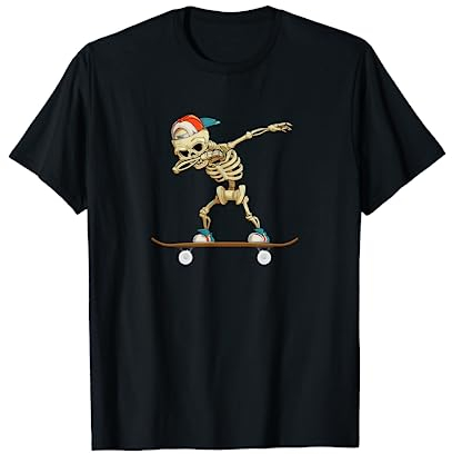 Dabbing Skelett Skater T-Shirt