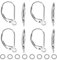 TOAOB 8 Pezzi Ganci per Orecchini A Leva in Argento 925 Orecchino Leverback 9 x 16 mm e 10 Pezzi Anelli Aperti Salto per Creazione di Gioielli Fai Da Te Bigiotteria