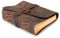 Leder Notizbuch - Ledergebundenes Tagebuch Für Erwachsene, 18x13cm, MOONSTER® Kleines Tagebuch, mit 400 Seiten Kraftpapier - Notizbuch Liniert mit Ledereinband, Skizzenbuch Notizbuch Leder Reisegröße
