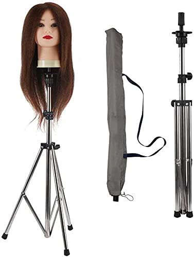 Trépied Tete a Coiffer Neverland 30,9 -55,5 Réglable Trépied de Coiffure Support Porte-coiffure en Aluminium pour Têtes d'exercice Mannequin de Coiffure avec Sac de Transport