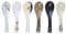 DOITOOL Ceramic Asian Soup Spoons Set of 6, Vintage Chinese Soup Spoons Long Handle Japanese Ramen Scoop for Dumpling Rice Noodles (Random Color)
