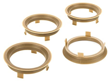 LST 4x Distanzringe Zentrierringe Ocker für Alufelgen Ø 52,1 mm- Ø 60,1 mm