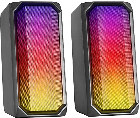 Mars Gaming MSRGB, Altavoz Bluetooth Potente 15W, RGB Full Mesh, 2 Drivers Activos, Negro