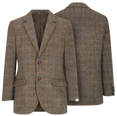 WALKER AND HAWKES - Herr Harris Tweed Blakemore Blazer, Clinton Brown, 56