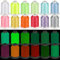 12 Farben Leuchten im Dunkeln Bunt Polyester Stick Maschinen Garn 550 Yard Leuchte Stickgarn Nähgarn zum Sticken Quilten Nähen von Dekoration