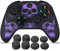 YoRHa Talla Láser Silicona Piel Skin para Mando Xbox One S/X x 1 (Púrpura) con Agarres para el Pulgar Thumb Grips x 8