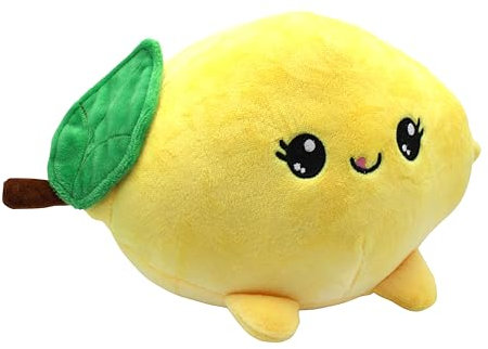 BEMIRO Niedliches Zitrone Kuscheltier: Dieses charmante Kuscheltier in Form Einer Zitrone bringt Frische und Freude in jedes Zuhause.