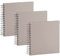Rössler Papier 1329452496-3 - S.O.H.O Wire-O Fotoalbum, 3 Stück, 230 x 230 mm, 60 offwhite Seiten, Taupe, Spiralbuch zum Selbstgestalten