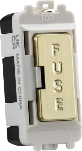 Knightsbridge 13A fused module - brushed brass