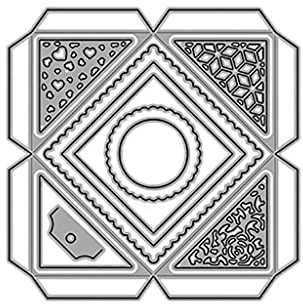 vsilay Verpackungsbox Stanzschablone Schablone Ästhetische Scrapbooking Stanzformen Messerform schöne Geschenkbox Puzzle Prägeschablone