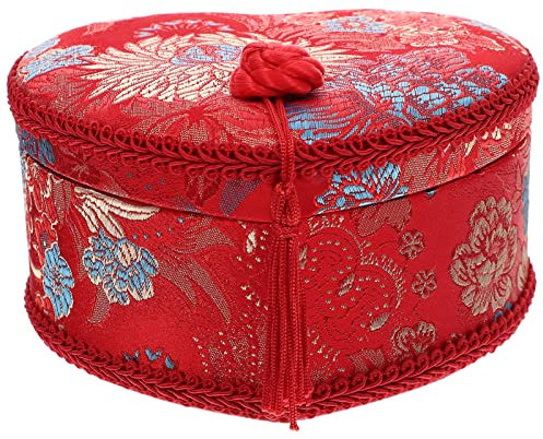 Zerodeko Kastenkasten Chinesische Schmuckschatulle Tischständer Holzverkleidung Kleiner Schmuck-Organizer Kleiner Ohrringbehälter Ohrringe schmücken dekorative Schachtel Schmuckkästchen